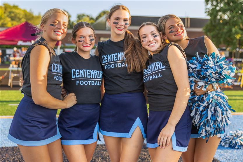 Cheerleaders smile